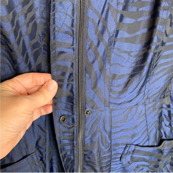 SAMUEL DONG Bubble Dress Coat, Midnight Zebra, Fabric From Italy, M - Picture 10 of 14